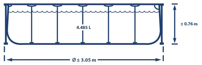 Intex Beachside Metal Frame Zwembad 305 X 76 Cm